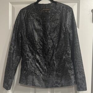 Dana Buchman Black Snakeskin Jacket